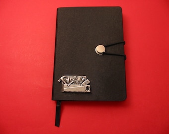 Tool Box design A6 Black Notebook - Gift for DIY Handyman or Builder - Builders Notebook - Writer's Journal - Husband Christmas Gift