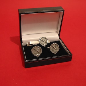 Napoleon und die Bienen Design Manschettenknöpfe & Krawattenklammer Set Trauzeuge Usher Bestman Manschettenknöpfe Hochzeit Papa Weihnachten Geburtstag Geschenk Napoleonisches Geschenk