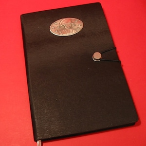 Napoleon and Bees Cast Pewter Motif on A5 Black Journal Notebook History Teacher Military History Napoleonic Gift