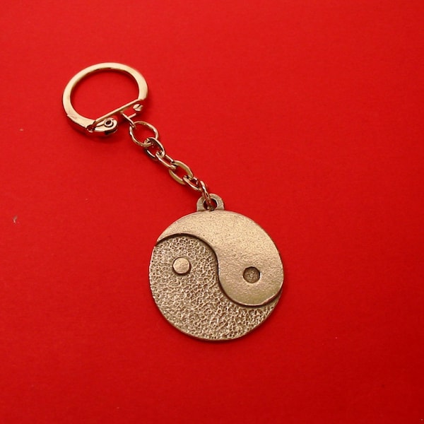 Yin et Yang Pewter Keyring Wellbeing Peace Positive Energy Yin Yang Cadeau maman papa anniversaire Mariage Bas De filledeur De noel