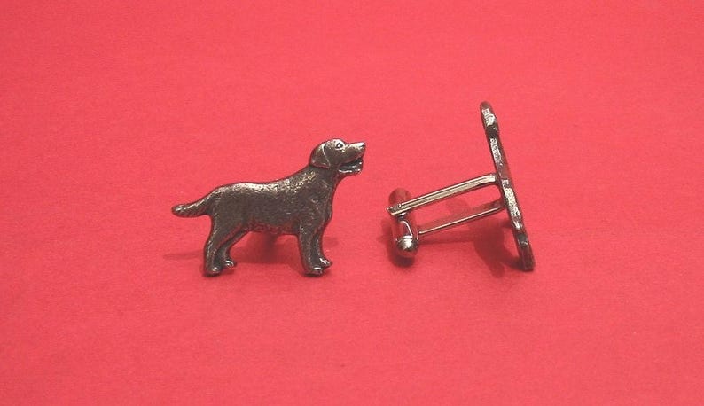 Labrador Retriever design Pewter Cufflinks Gift Boxed - Labrador Retriever Gift - Labrador Gift - Labrador Dad Gift - Wedding Gift for Him image 3