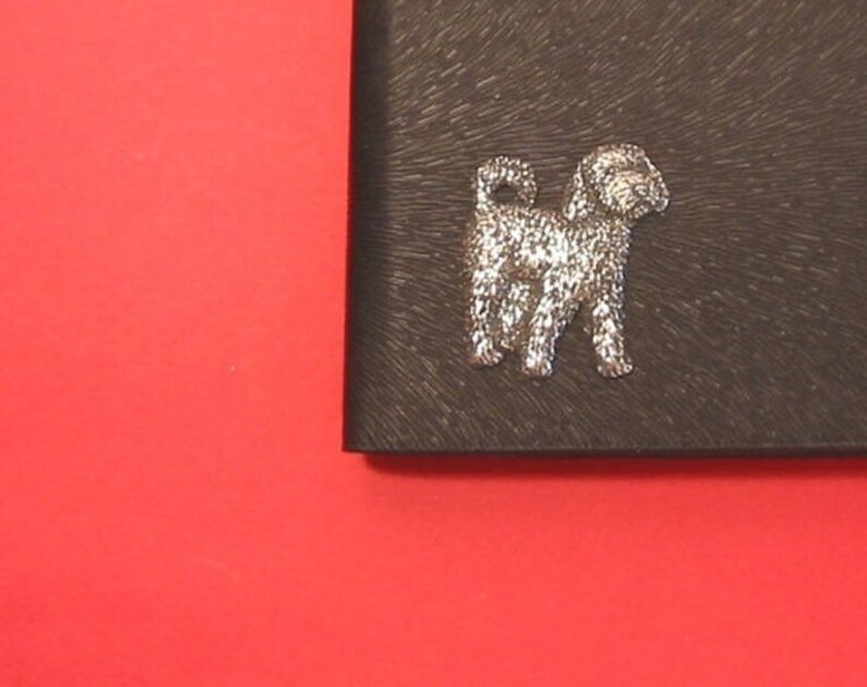Pewter Cockapoo Cockapoo Hand Cast Pewter Motif on A5 Black Journal Cockapoo Owner Gift ...