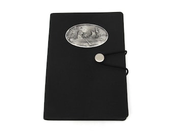 Wind in The Willows design A6 Black Journal - Wind in the Willows Gift - Writers Notebook - Literary Gift - Book Lover Gift - Christmas Gift