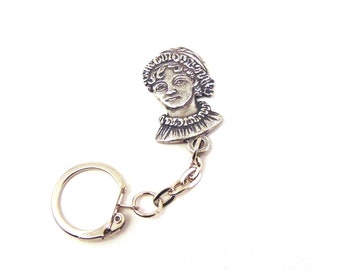 Jane Austen Design Pewter Keyring - Jane Austen Keychain - Gift for Reader - Bookish Gifts - Pride and Prejudice - Mum Christmas Gift