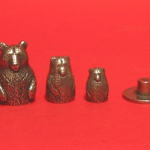 Bear Russian Doll Thimble Pewter Collectors Thimble Etsy