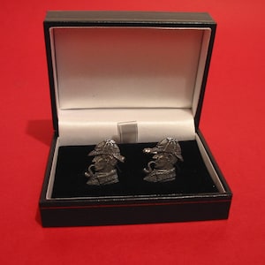 Sherlock Holmes Design Pewter Cufflinks Gift Boxed - Sherlock Holmes Gift - Detective Mystery Gift - Wedding Gift for Him - Fathers Day Gift