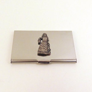 Florence Nightingale Design Chrome Card Holder - Affaire de cartes de crédit d’affaires - Carer ou Nurse Gift - Cadeau de Noël de mariage