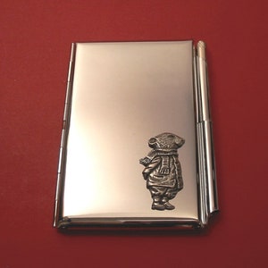 Ratty Design Chrome Notebook & Pen Card Holder - Pocket Notepad Note Book - Wind in the Willows Gift - Fathers Day Christmas Gift