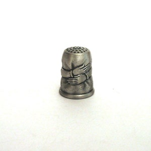 Hug Thimble - Antiqued Pewter Collectors Thimble - Missing You / Thinking of You Gift - Send a Hug Gift - Hug Token - Pocket Hug - Mum Gift