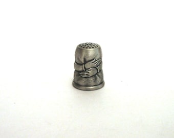 Hug Thimble - Antique Pewter Collectors Thimble - Missing You / Thinking of You Gift - Send a Hug Gift - Hug Token - Pocket Hug - Mum Gift