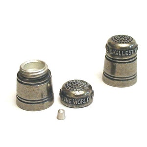 The Smallest Thimble in The World Thimble - Pewter Moving Collectible Thimble - Thimble Collectors Gift - Husband Wife Christmas Gift