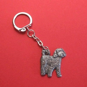 Portachiavi con motivo Cockapoo in peltro - Portachiavi Cockapoo - Regalo Cockapoo - Regalo per mamma Cockapoo - Regalo per papà Cockapoo - Regalo per amanti dei cani - Ciondolo per cani