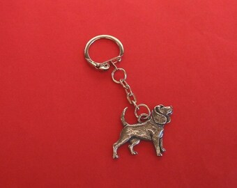 Llavero de peltre con diseño de beagle - Regalo de beagle - Regalo para el Día de la Madre - Regalo para mamá beagle - Dije de beagle - Regalo para amantes de los perros - Regalo de cumpleaños para mamá y papá