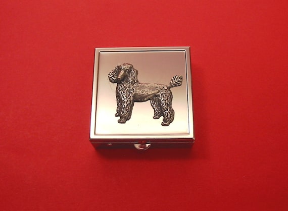 Poodle Dog Design Square Chrome Mint Pill Box Small Trinket Box Pill Case for Medicine Vitamins Mother s Day Father s Day Gift Etsy UK