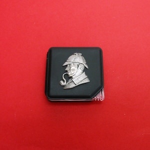 Sherlock Holmes design PU Leather Pocket Magnifying Glass - Sherlock Holmes Gift - Pocket Magnifier - Book Lover Sherlock Gift - Dad Gift