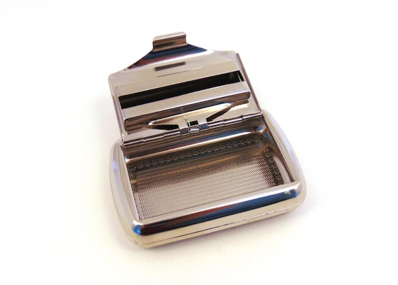tobacco tin with roller Ratty Chrome Tobacco Tin With Pewter Motif - Keepsake Trinket Tin Box -  Wind in the Willows Gift - Fathers Day Christmas Gift