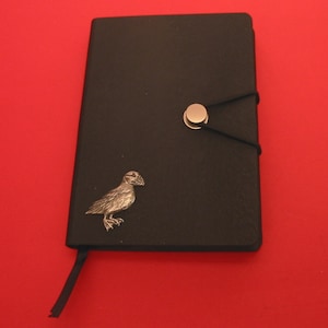 Cuaderno A6 negro con diseño de frailecillos - Diario de frailecillos - Regalo para amantes de los frailecillos - Cuaderno de frailecillos - Regalo para mamá frailecillo - Regalo de boda para mamá - Regalo de Navidad