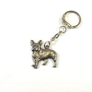 French Bulldog Pewter Keyring - French Bulldog Gift - Frenchie Gift - Dog Lover Gift - French Bulldog Christmas Gift - Dog Mum Gift