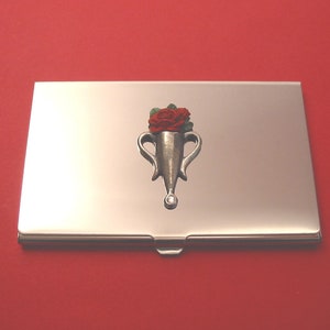 Porte-cartes à motif boutonnière - Cadeau fête des pères - Cadeau de mariage pour lui - Cadeau d'anniversaire pour papa