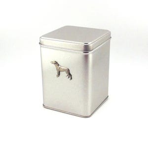Greyhound design Tin Tea Caddy Greyhound Gift - Kitchen Storage Trinket Tin - Greyhound Mum Dad Gift Dog Lover Gift Tea Coffee Tin Canister