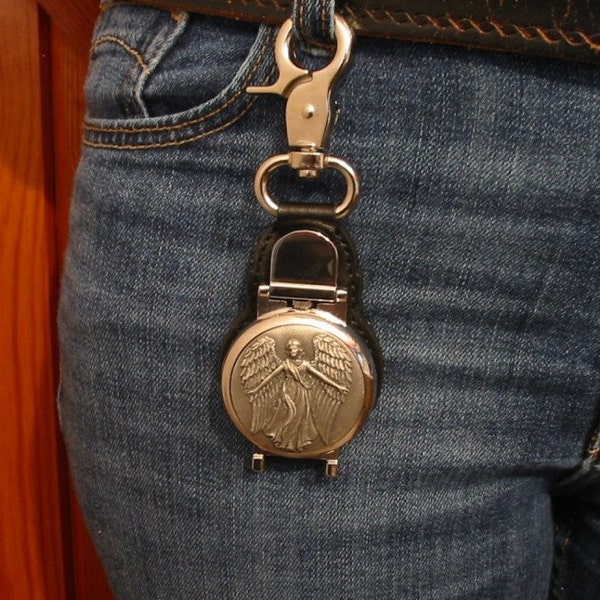 Guardian Angel Belt Clip Pocket Watch Mother's Father's Day Christmas Gift Walker Ramblers Gift