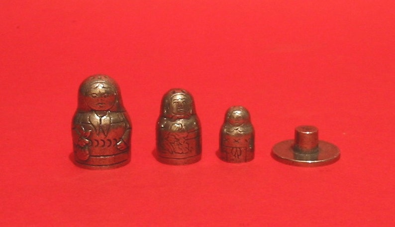 Girl Russian Doll Thimble Pewter Collectors Thimble Unique Stacking Thimble Thimble Collector Gift image 1
