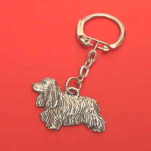 Cocker Spaniel Pewter Keyring - Cocker Spaniel Keychain - Cocker Spaniel Gift - Cocker Spaniel Mum Gift - Mum Dad Christmas Gift - Dog Gift