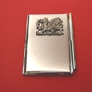 Dragon Chrome Notebook & Pen Card Holder Bloc Nota Libro Mother Father Dragon Regalo boda regalo de Navidad