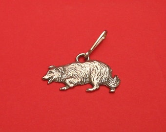 Border Collie Dog Pewter Motif Zipper Pull Mothers Day Gift