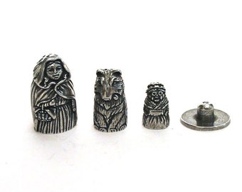 Little Red Riding Hood Russian Doll Thimble - Pewter Collectors Thimble - Collectible Thimble - Mothers Day Gift - Fairy Tale Gifts