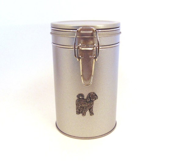 Cockapoo Design Dog Treat Tin With Pewter Motif Mother Father Christmas Gift 