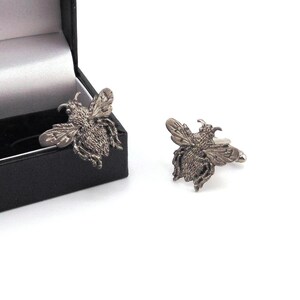 Boutons de manchette en étain design bourdon, cadeau bourdon, cadeau fête des pères, cadeau de mariage pour lui, cadeau de Noël pour papa