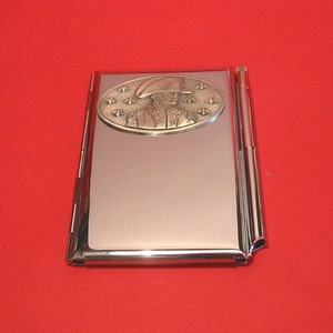 Napoleão e abelhas cromado notebook e caneta porta cartão com motivo de estanho fundido à mão história professor napoleônico mãe pai presente de natal