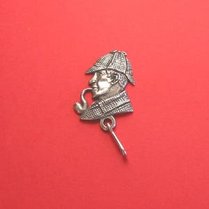 Sherlock Holmes Pewter Motif Zipper Pull English Teacher Fathers Day Mothers Day Gift Christmas Gift