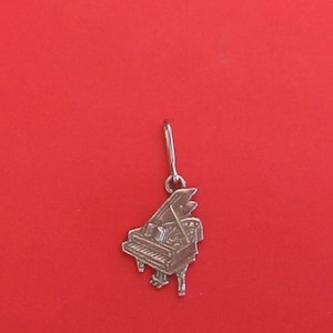 Piano Pewter Zipper Pull Charm Music Gift  Musician Music Teacher Music Gift