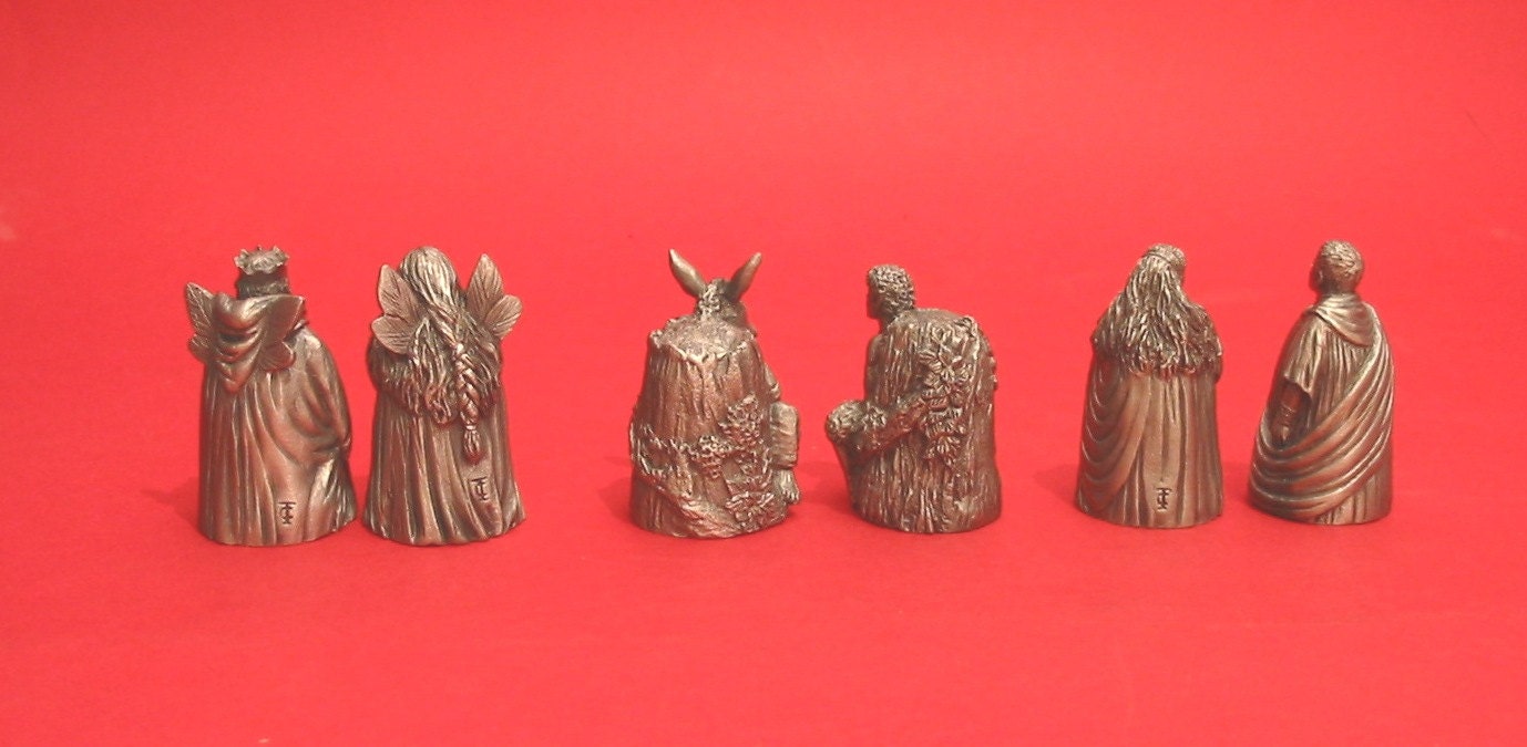 Six Finger Puppet Thimbles Characters From A Midsummer Etsy