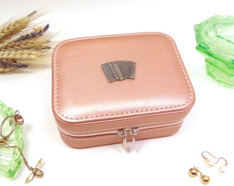 Accordion design Rose Gold Travel Jewellery Box - Travel Accessory Accordion design Rose Gold Travel Jewellery Box - Travel Accessory