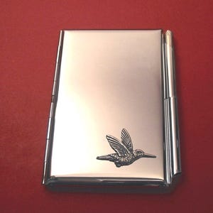 Kolibri Design Metall Notebook & Pen-Kartenhalter, Pocket Notepad Notebook