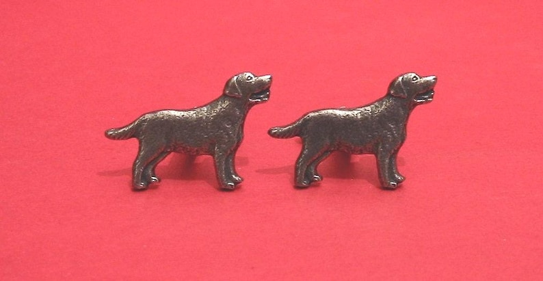 Labrador Retriever design Pewter Cufflinks Gift Boxed - Labrador Retriever Gift - Labrador Gift - Labrador Dad Gift - Wedding Gift for Him image 2