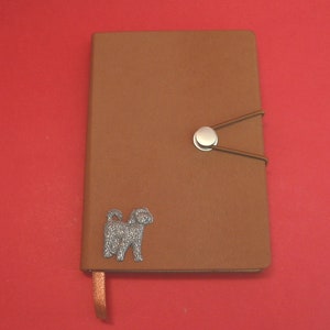 Cockapoo Design A6 Tan Notebook - Cockapoo Journal - Dog Notebook - Father Mother Christmas Gift