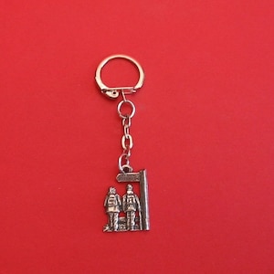 Public Footpath Walkers design Pewter Keyring - Gift for Walker - Walking Charm - Walking Gifts - Rambler Hiker Gift - Hiking Gifts for Him