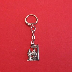 Public Footpath Walkers design Pewter Keyring - Gift for Walker - Walking Charm - Walking Gifts - Rambler Hiker Gift - Hiking Gifts for Him