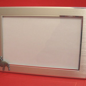 Staffordshire Bull Terrier Landscape Picture Frame 4&quot; x 6&quot; With Hand Cast Pewter Motif Mother Father Staffie Gift