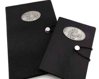 Alice in Wonderland 'Drink Me' Black A6 A5 Notebook Gift Set, Alice in Wonderland Gift, Writer's Journals