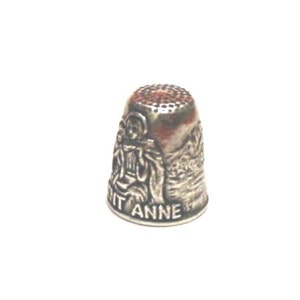 Saint Anne Thimble Patron Saint of Mothers / Grandmothers / Housewives Pewter Collectors Thimble Thimble Collector Gift image 3