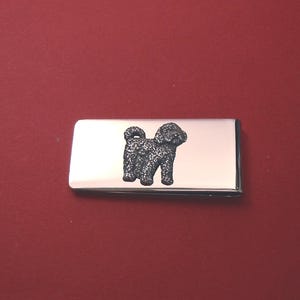 Cockapoo design Money Clip With Pewter Motif, Cockapoo Gift, Mother Father Vet Pet Dog Gift, Cockapoo Christmas Present