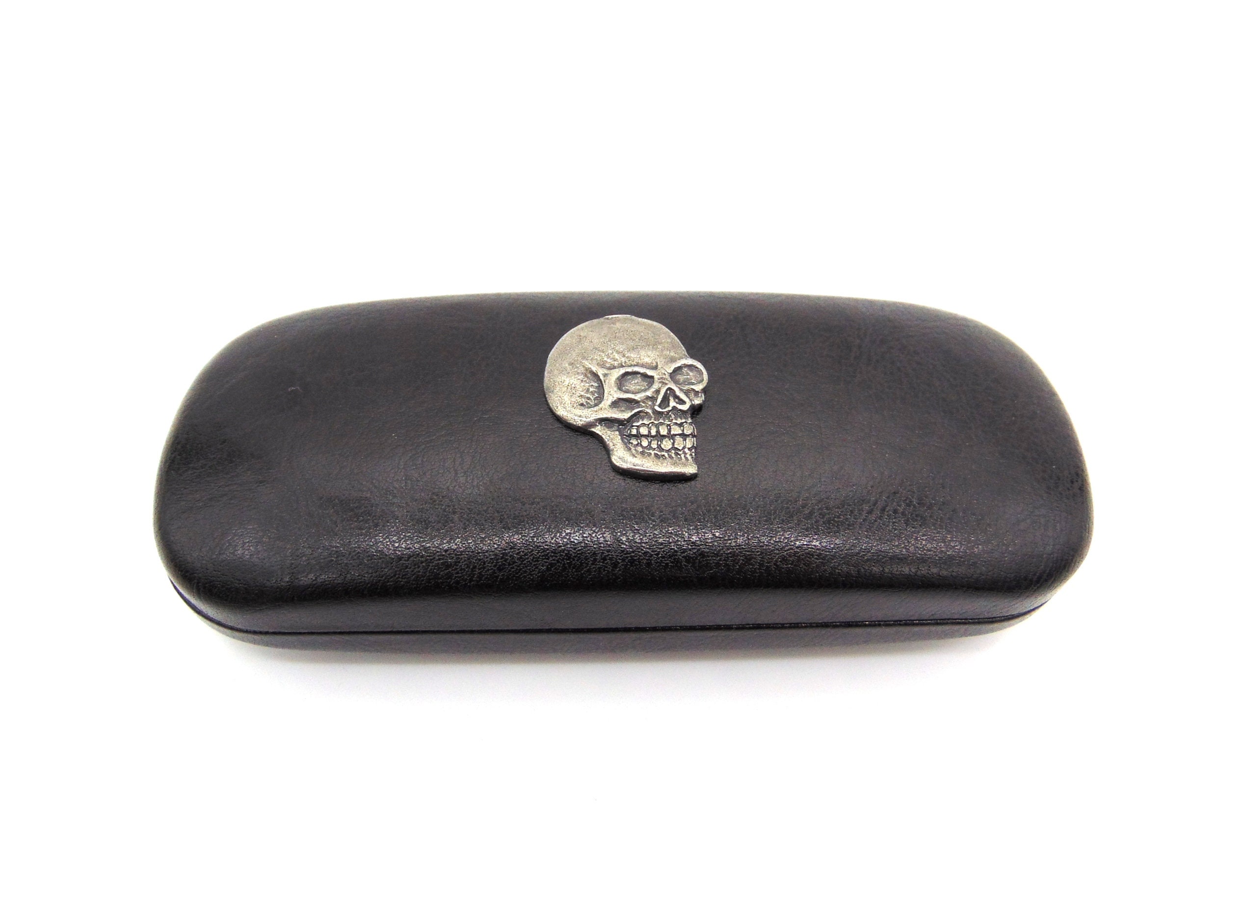 Personalised Silver Satin Finish Curved Metal Glasses Case - (Newcastle)