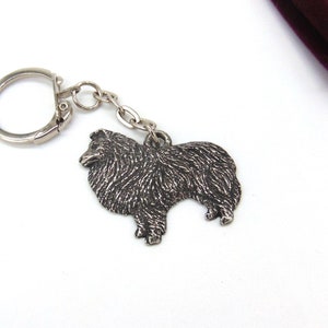 Sheltie design Pewter Keyring - Pet Dog Sheltie Keychain - Shetland Sheepdog Gift - Dog Lover Gift - Wedding Fathers Day Christmas Gift