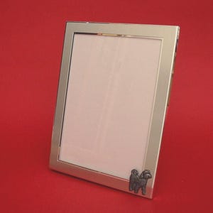 Cockapoo Portrait Picture Frame 7" x 5" With Hand Cast Pewter Motif Mother's Day Father's Day Christmas Gift