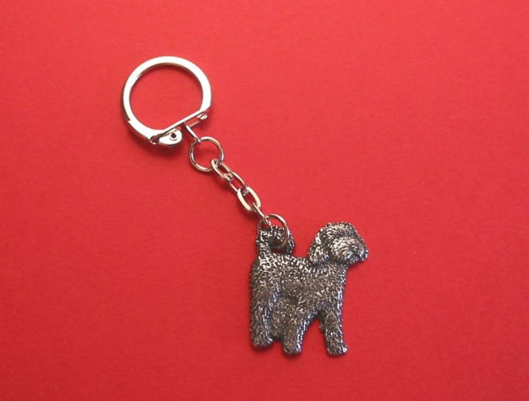 Cockapoo Pewter Motif Keyring - Cockapoo Keychain - Cockapoo Gift ...